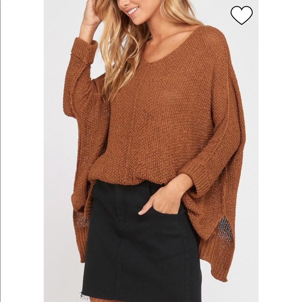 Off the Shoulder V-neck Sweater